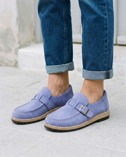 Wrenea | Low Heel Buckle Loafers