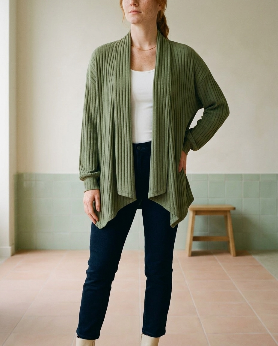 Farya | Open Waterfall Knit Cardigan