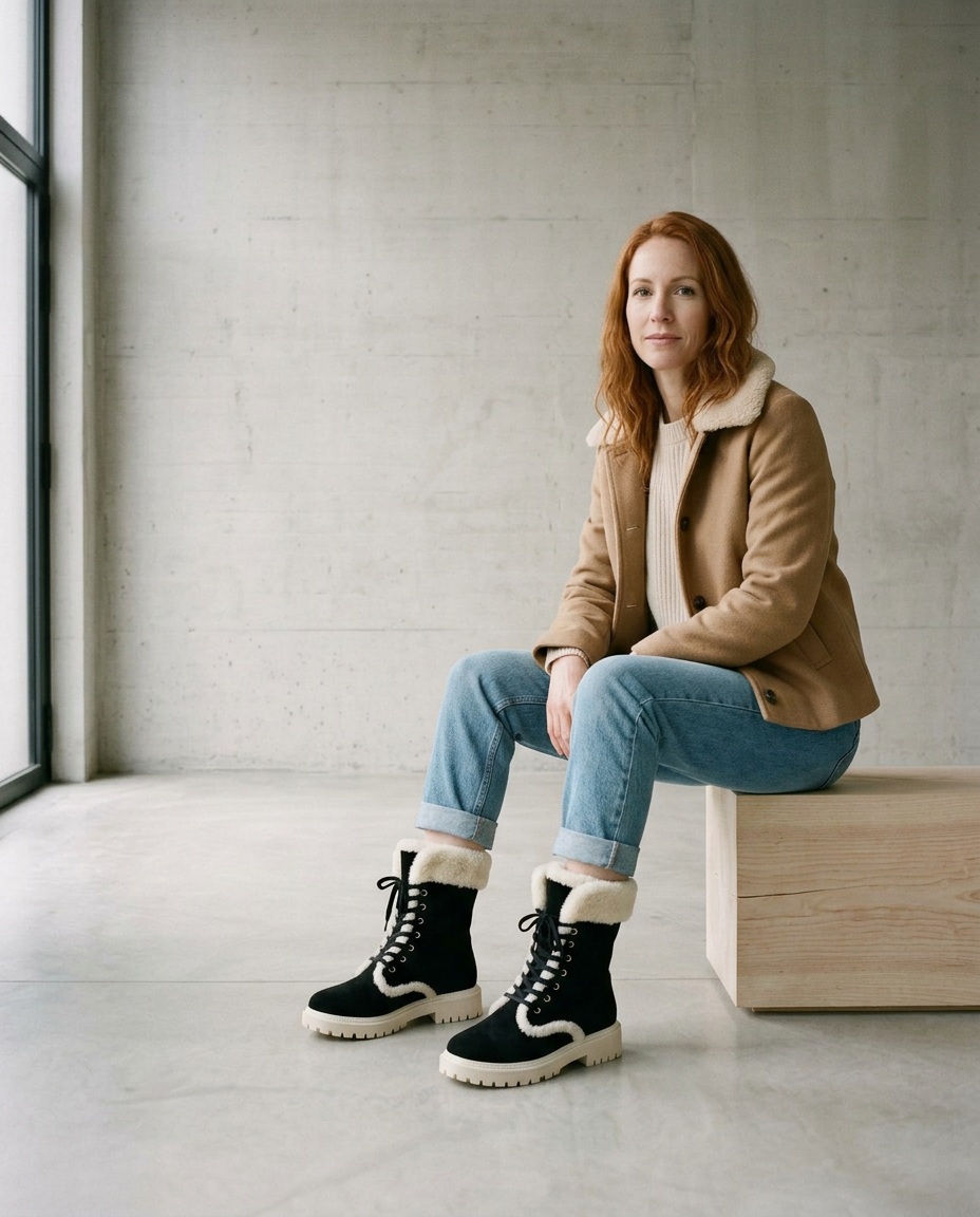 Solis | Plush-Lined Lace-Up Boots