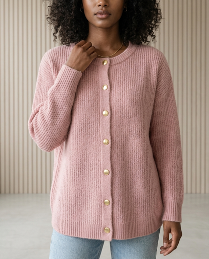 Emara | Textured Button Cardigan