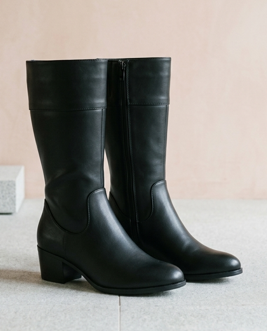 Erinea | Side-Zip Mid-Calf Boots