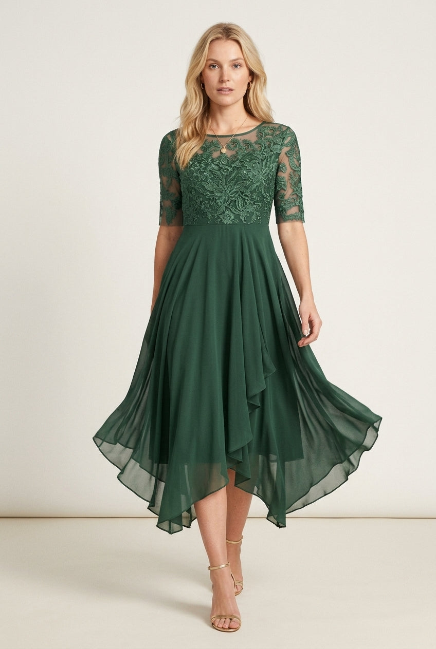 Reinea | Lace A-Line Midi Dress