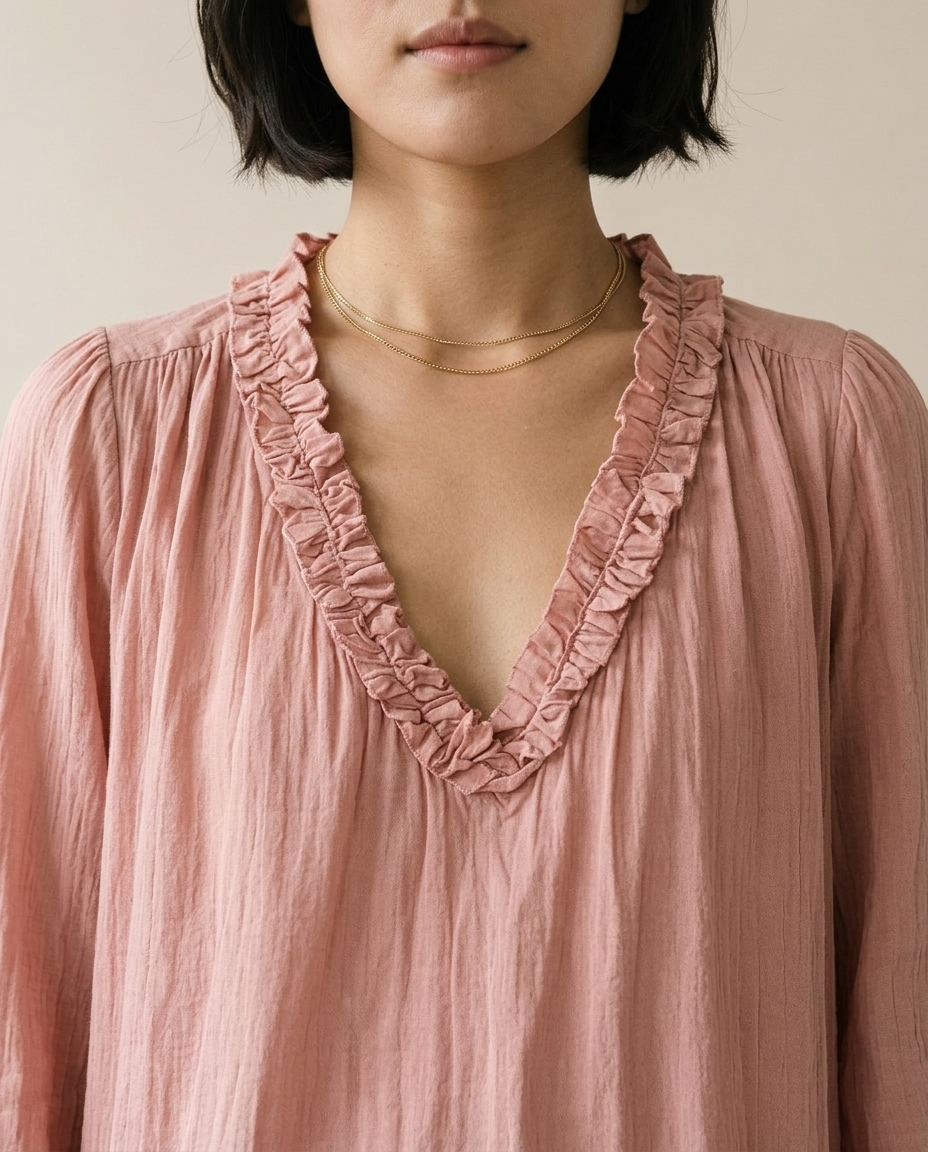 Raniel | Ruffled V-Neck Blouse