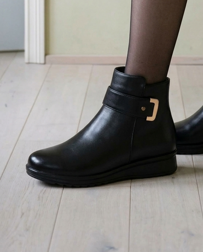 Arnlyn | Plush-Lined Buckle Ankle Boots