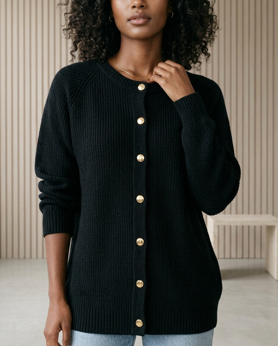 Emara | Textured Button Cardigan