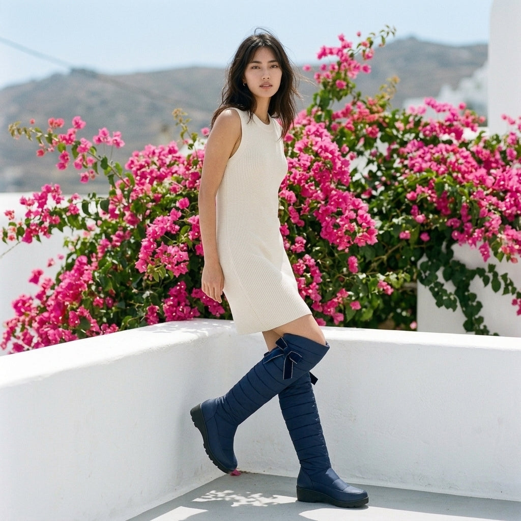 Enora | Quilted Tall Winter Boots