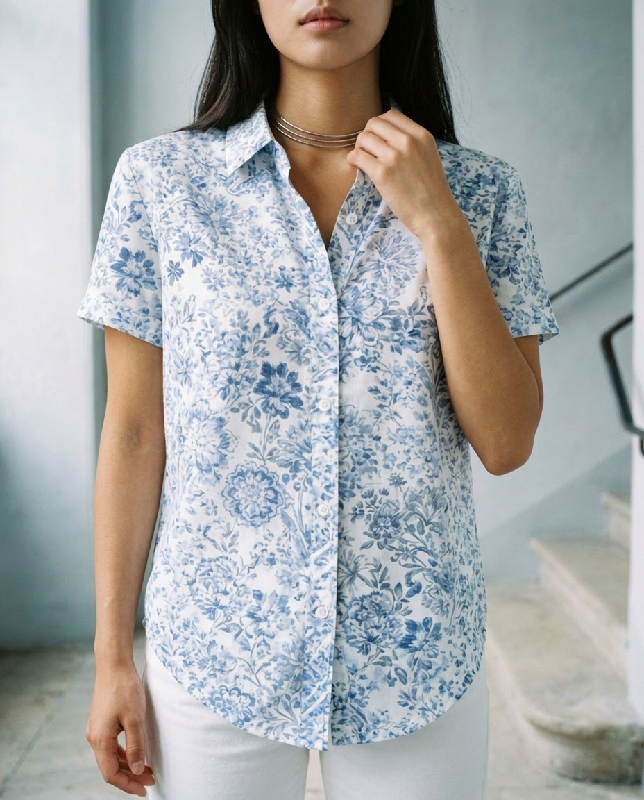 Tovis | Floral Button-Front Blouse