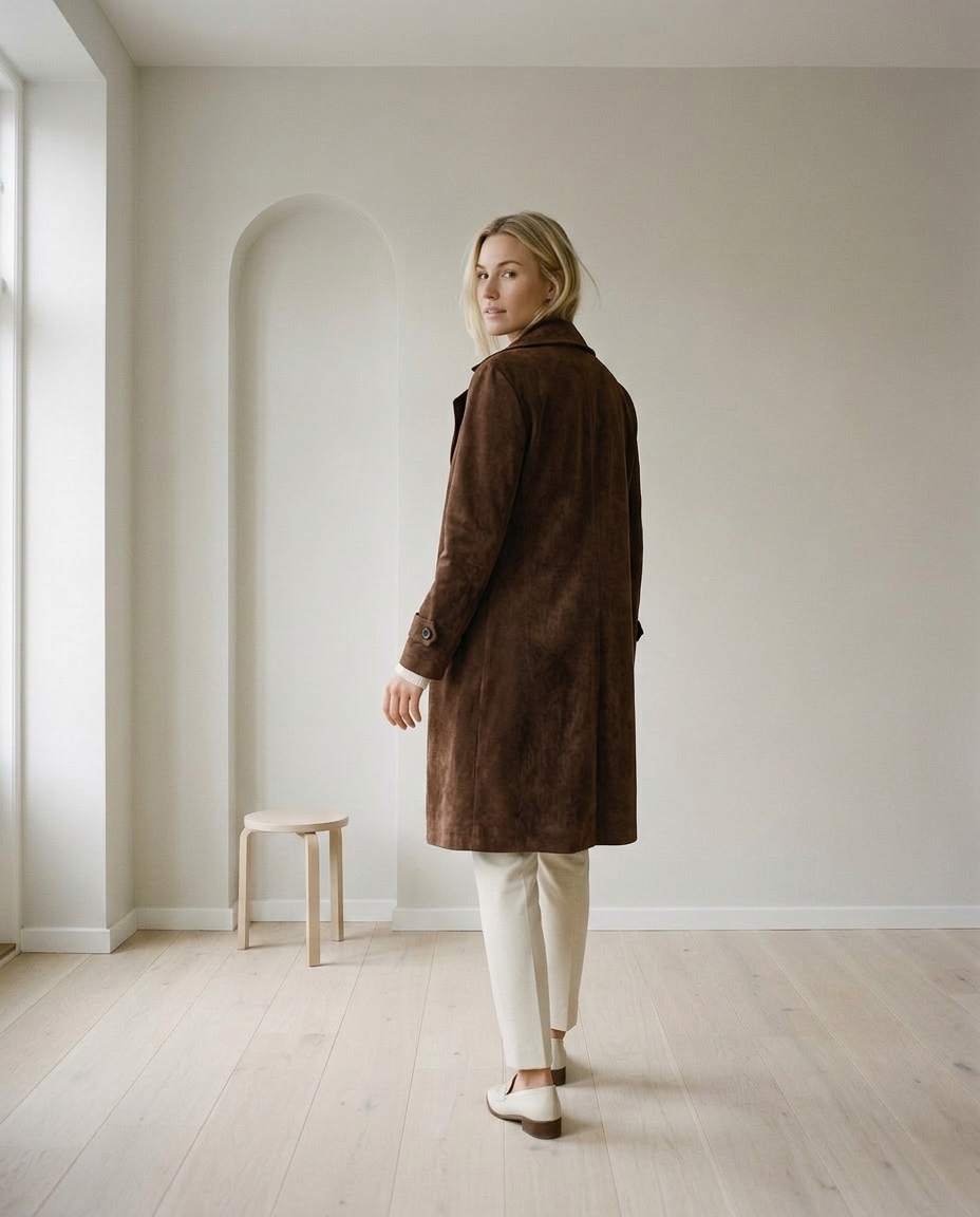 Aidia | Longline Notched-Lapel Coat