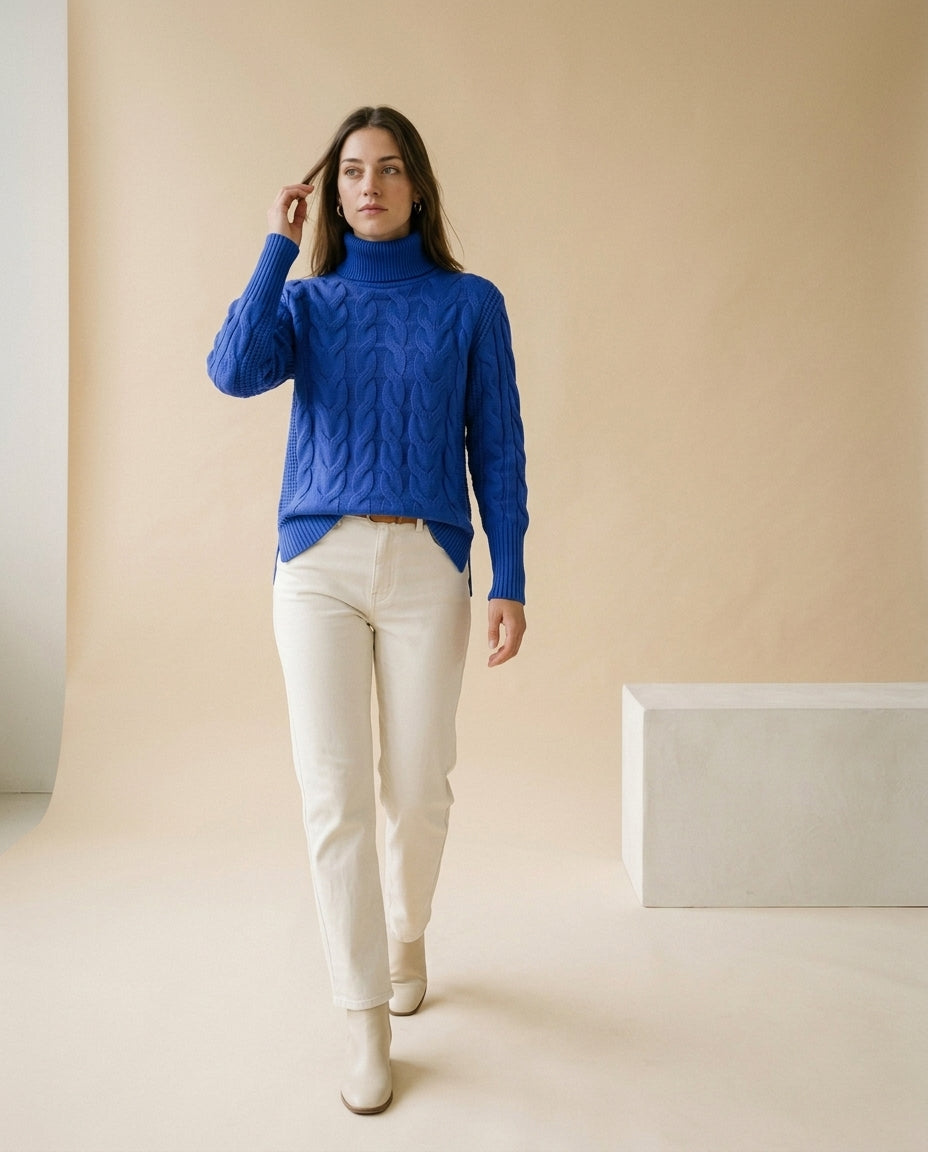 Halise | Cable Knit Turtleneck Sweater