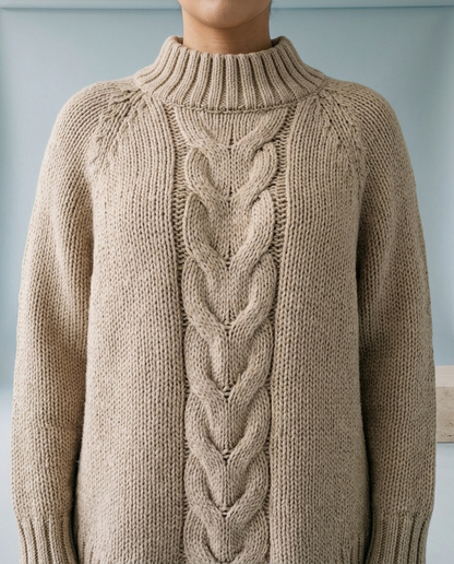 Jolina | Cable-Knit High-Neck Sweater