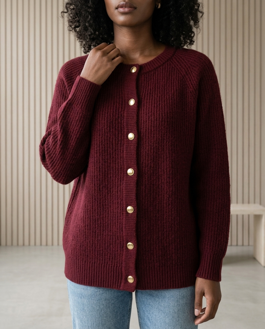 Emara | Textured Button Cardigan