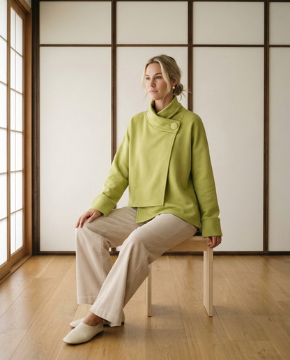 Alina | Asymmetric Cowl Neck Sweatshirt