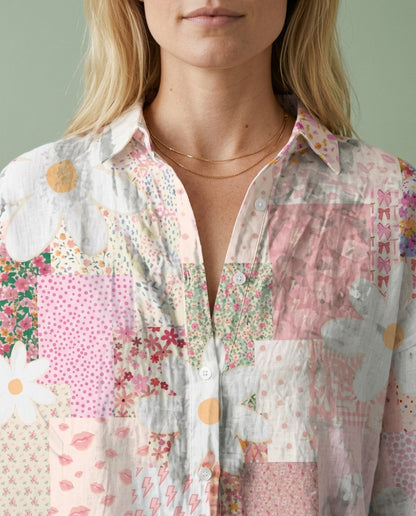 Ranya | Floral Button-Front Blouse