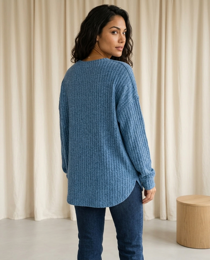 Wrenla | Exposed-Seam Crewneck Sweater