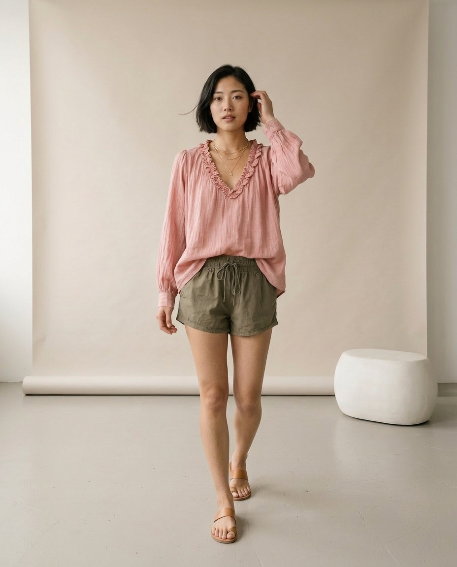 Raniel | Ruffled V-Neck Blouse