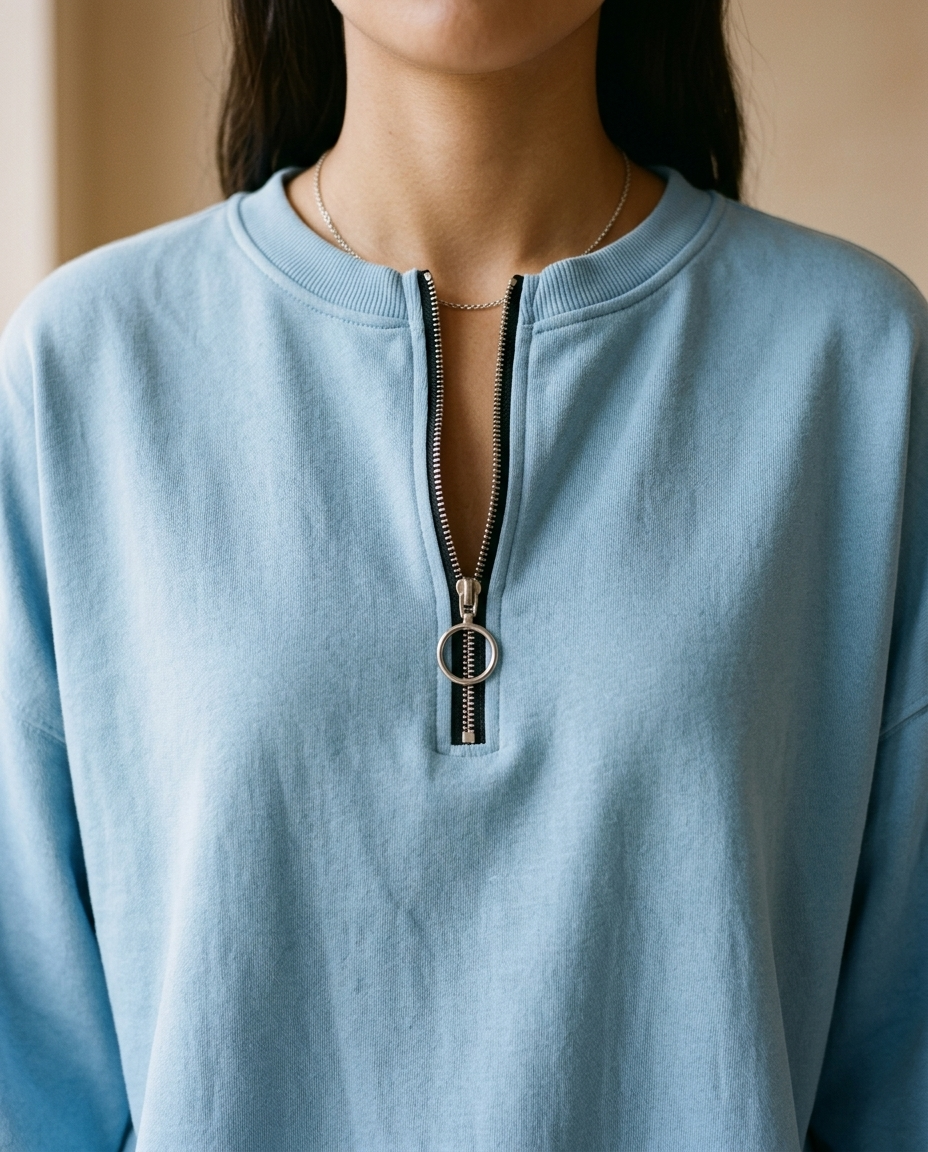 Tuvea | Quarter-Zip Crew Neck Sweatshirt