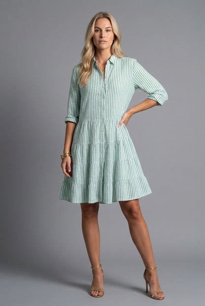 Lullyn | Striped Long-Sleeve Mini Dress