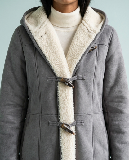 Huldia | Hooded Toggle-Front Coat