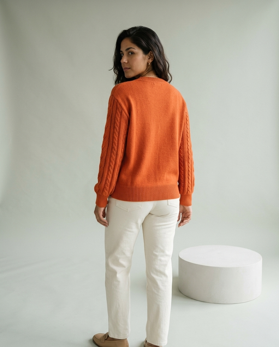 Eirlyn | Cable Knit Eyelet Sweater