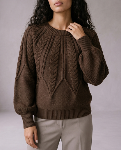 Cova | Cable-Knit Round-Neck Sweater