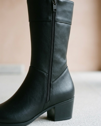 Erinea | Side-Zip Mid-Calf Boots