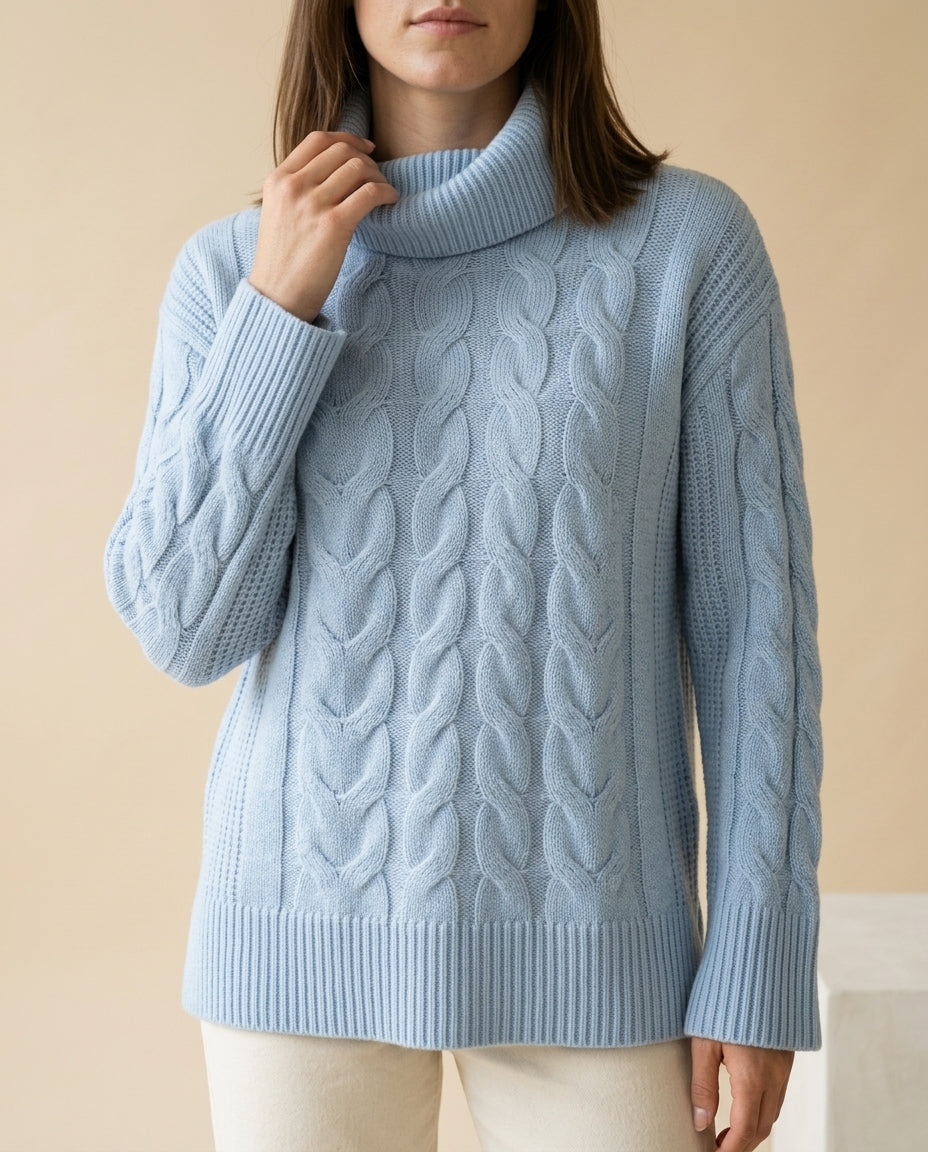 Halise | Cable Knit Turtleneck Sweater