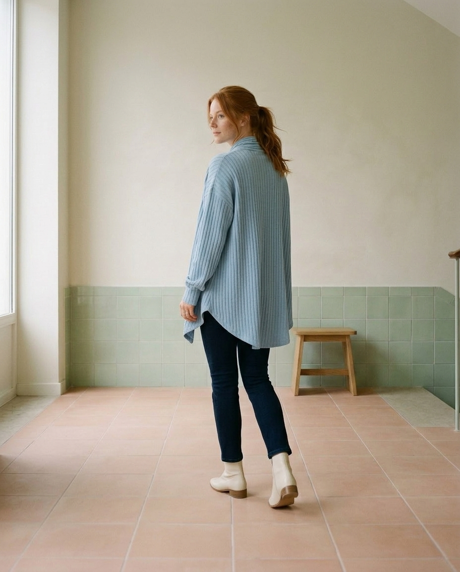 Farya | Open Waterfall Knit Cardigan