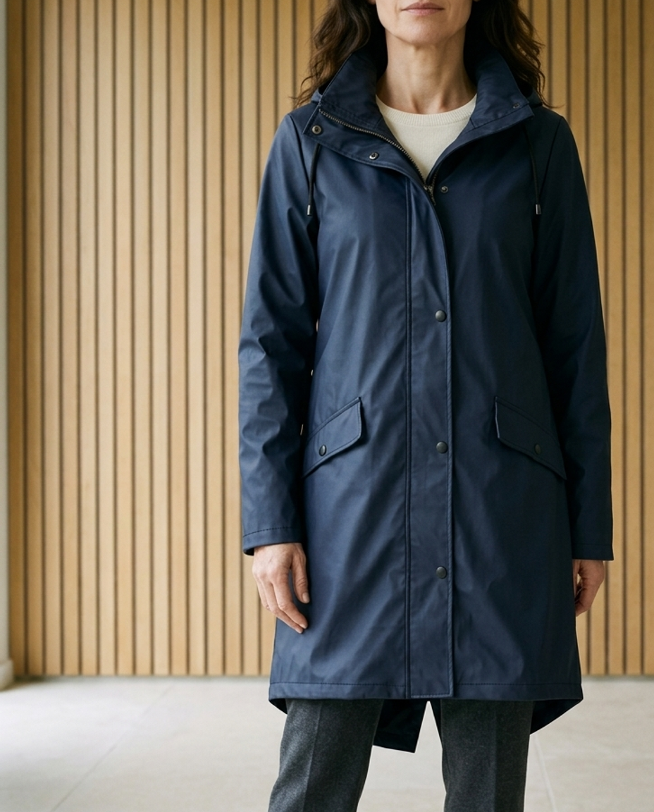 Lilya | Hooded Longline Raincoat