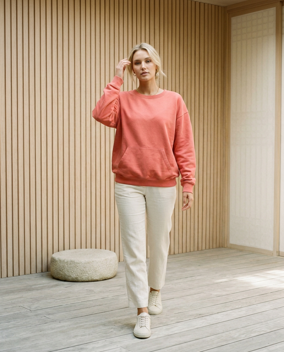 Amine | Oversized Kangaroo Pocket Sweatshirt