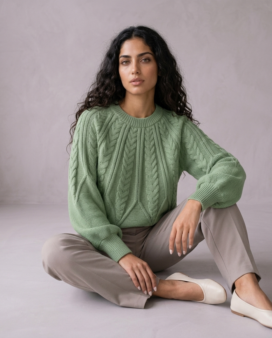 Cova | Cable-Knit Round-Neck Sweater