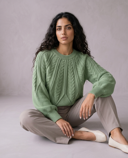 Cova | Cable-Knit Round-Neck Sweater