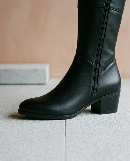 Erinea | Side-Zip Mid-Calf Boots