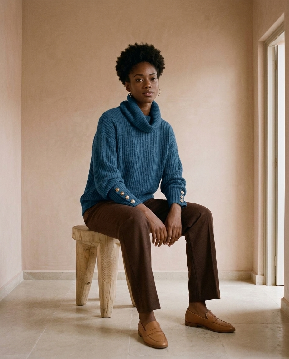 Petora | Draped Cowl Neck Sweater