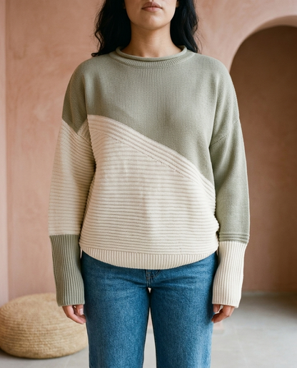 Inkia | Colorblock Crewneck Sweater
