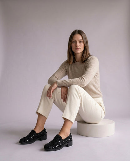 Emmlyn | Sequin Slip-On Loafers