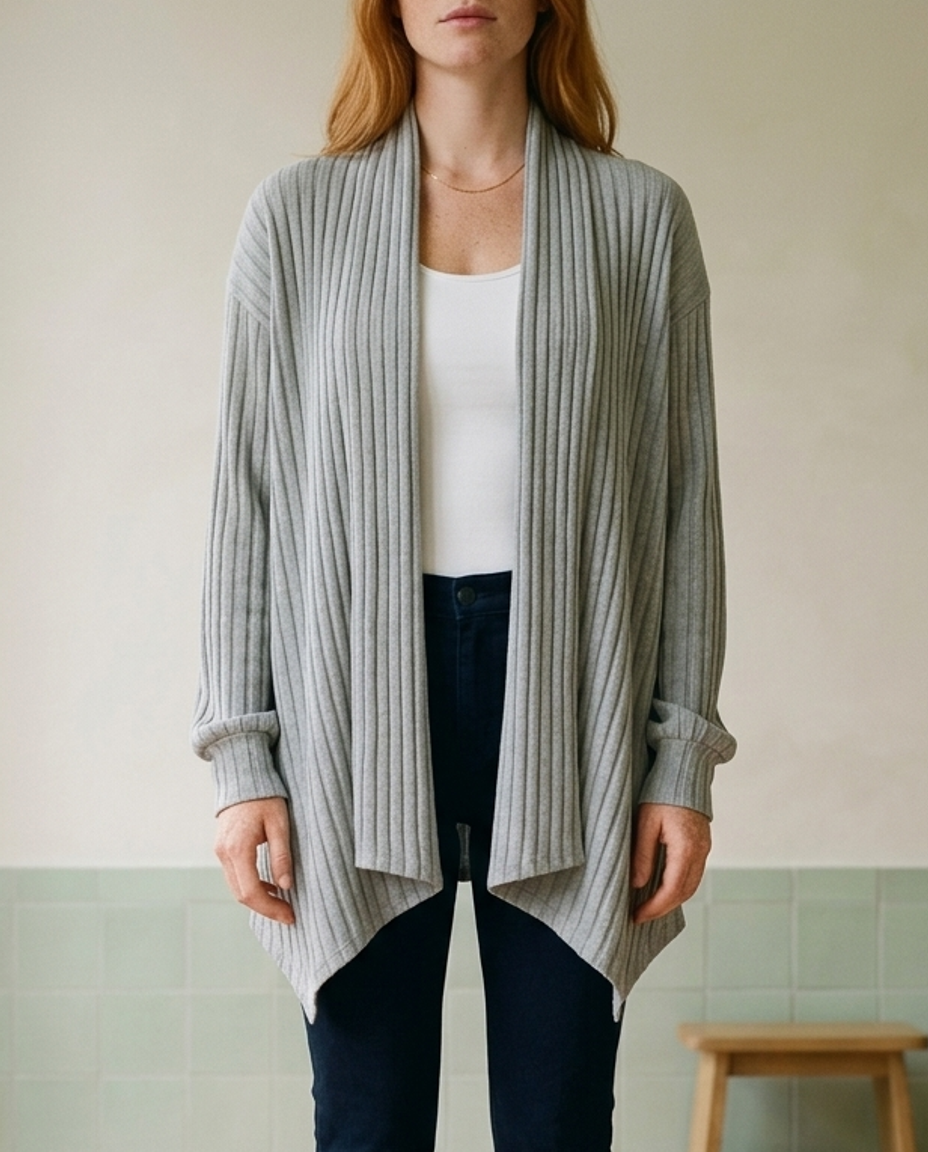 Farya | Open Waterfall Knit Cardigan