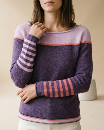 Eirea | Color-Block Boat Neck Sweater