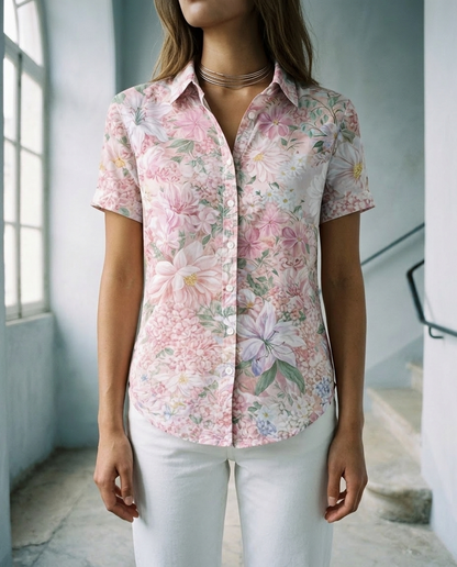 Tovis | Floral Button-Front Blouse