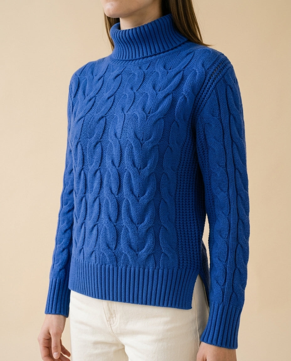 Halise | Cable Knit Turtleneck Sweater