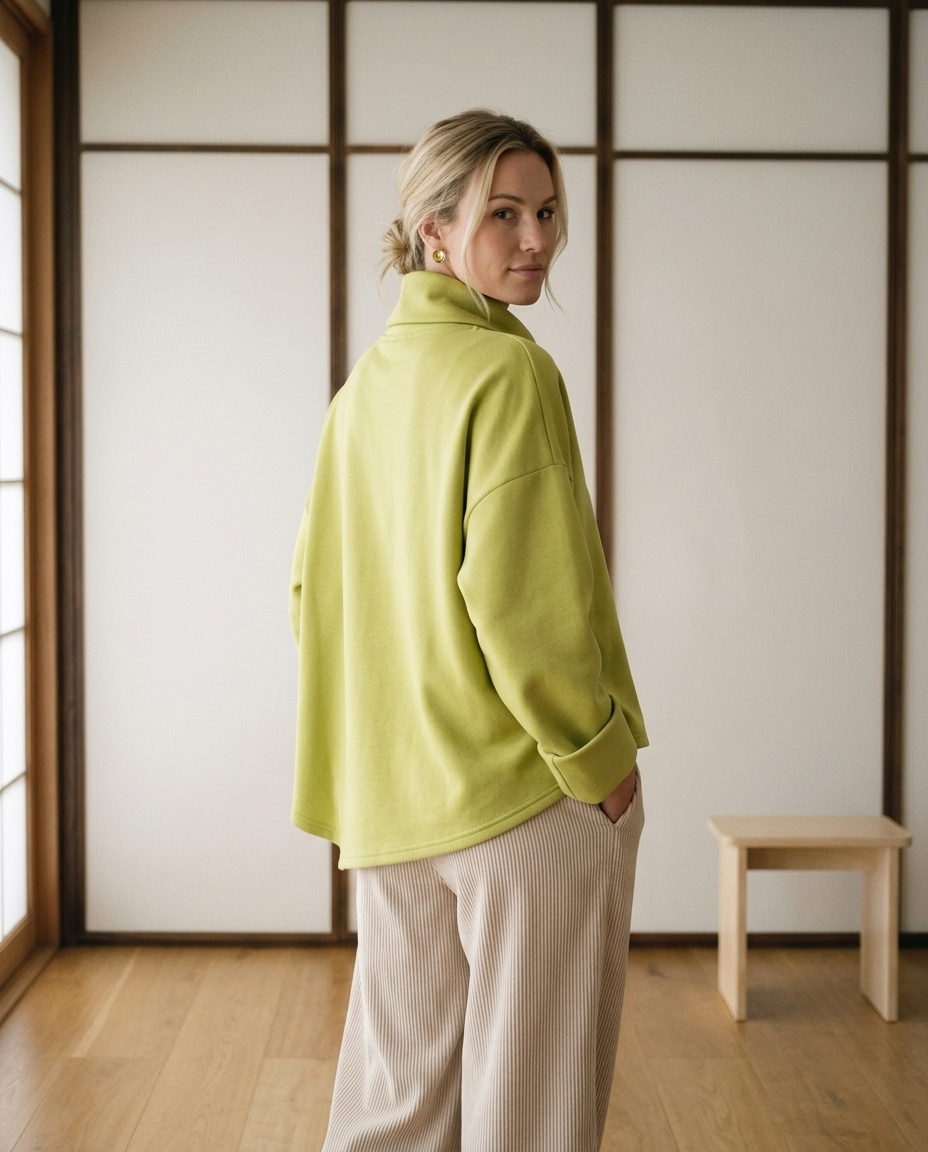 Alina | Asymmetric Cowl Neck Sweatshirt