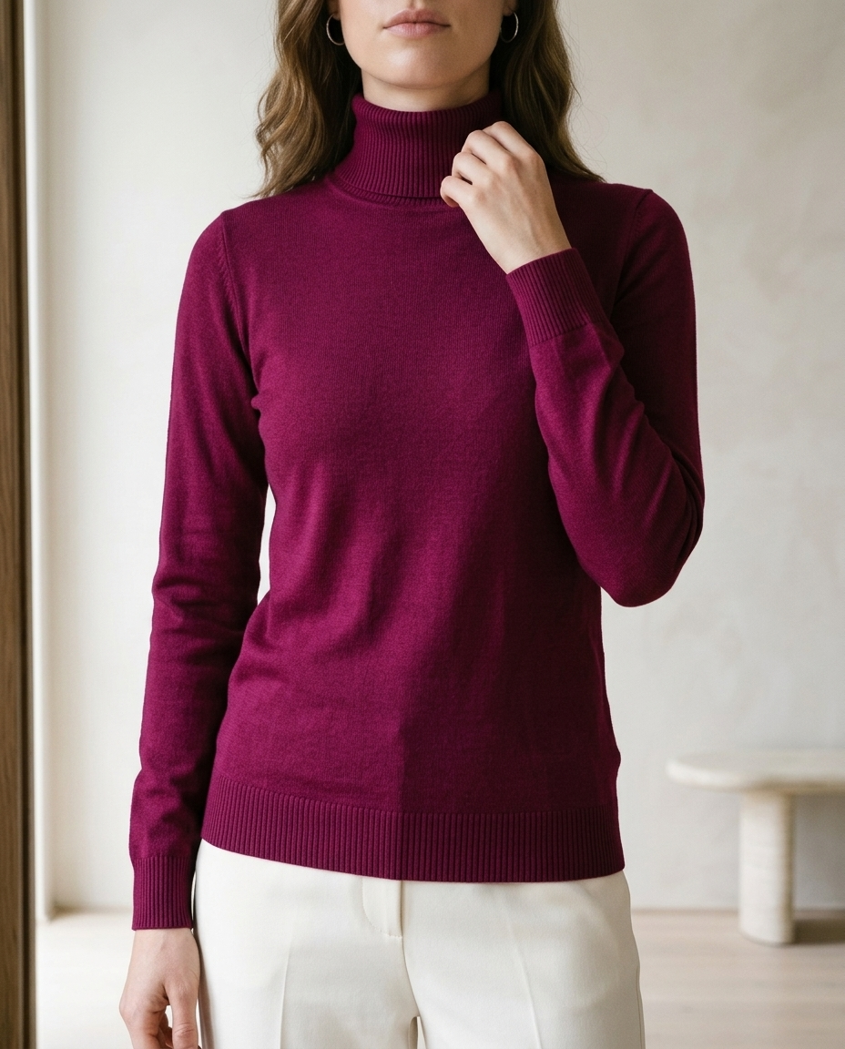 Erina | Fine Knit Turtleneck Sweater