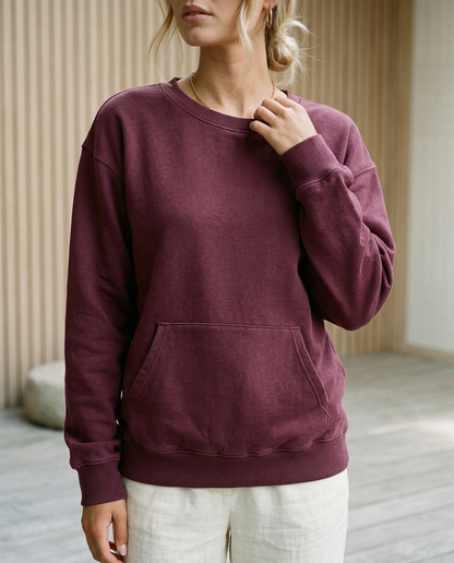 Amine | Oversized Kangaroo Pocket Sweatshirt