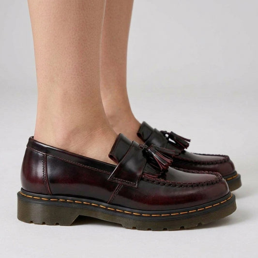 Ava | Leather Tassel Slip-On Loafer