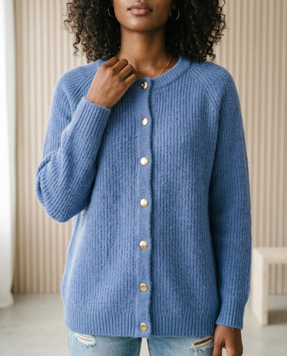 Emara | Textured Button Cardigan