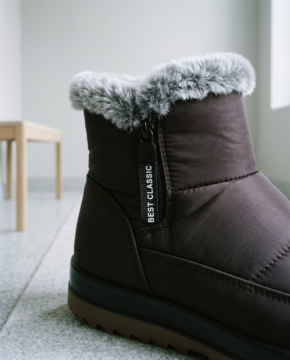 Miniel | Plush Slip-On Snow Boots