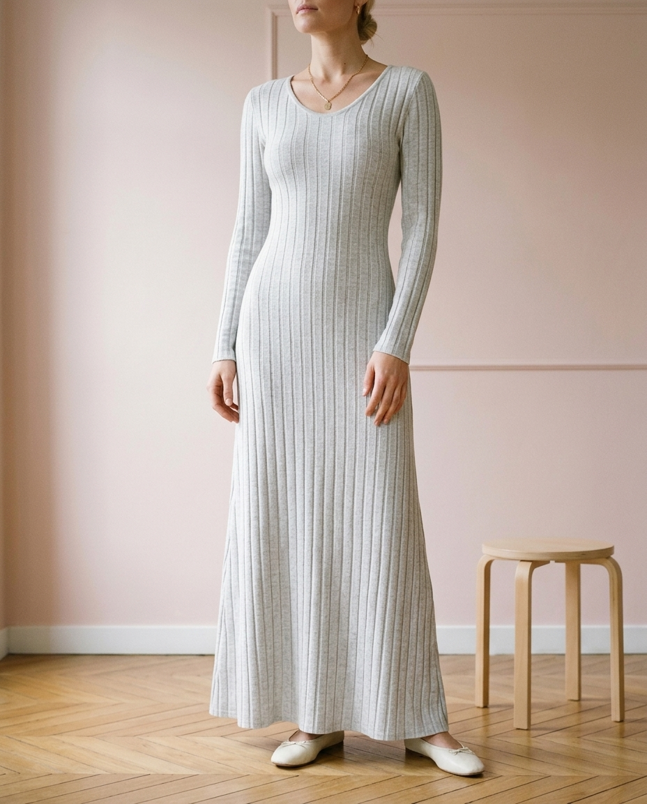 Zadia | Ribbed Maxi Sweater Dress