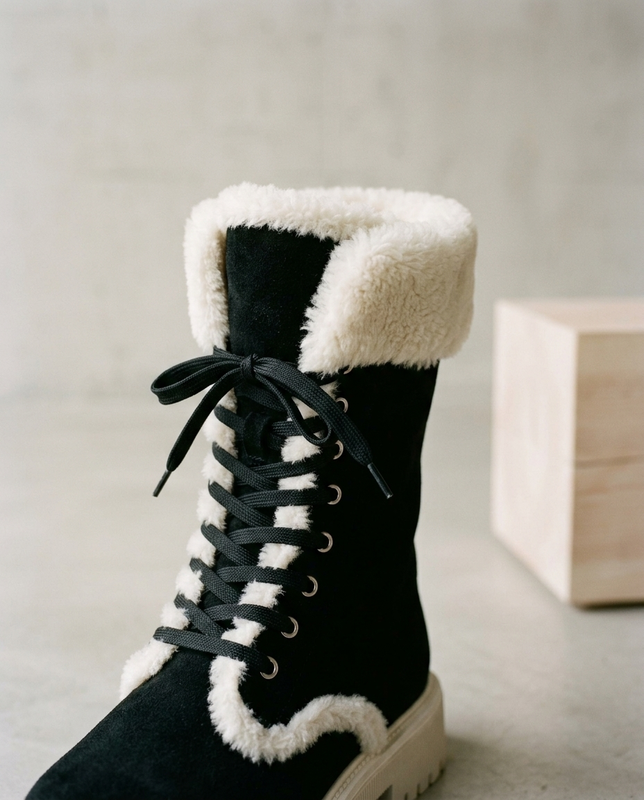Solis | Plush-Lined Lace-Up Boots