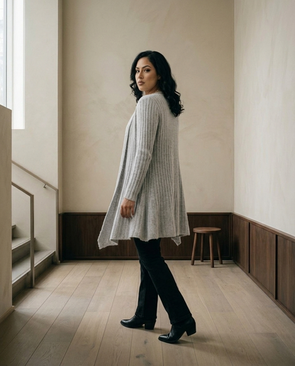Ximenea | Ribbed Open-Front Cardigan