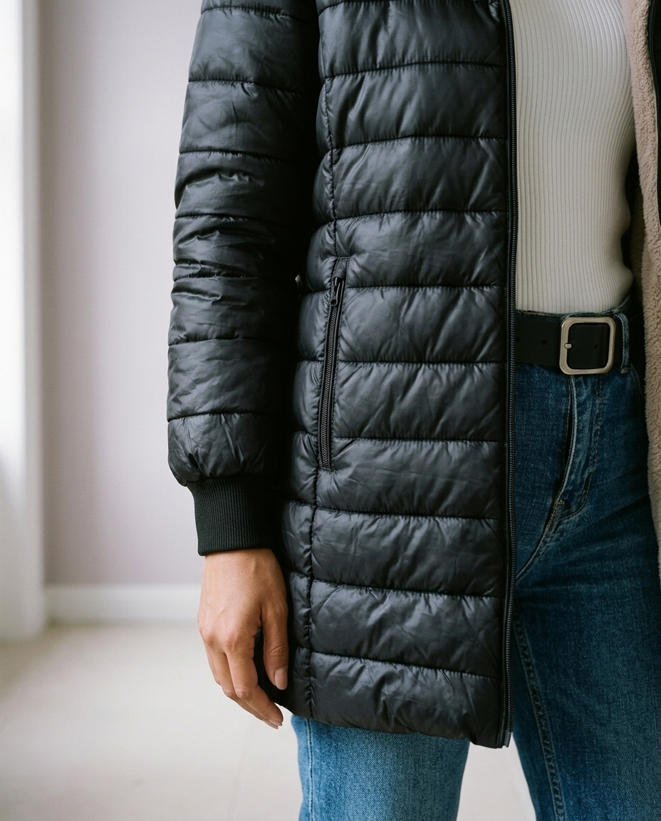 Verise | Quilted Longline Hooded Coat