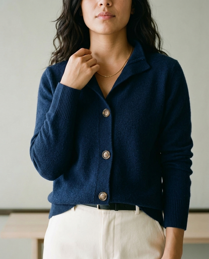 Gretya | Collared Button Cardigan